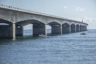 Storebæltsbro Nyborg, Sund Bridge Fyn-Sjælland, Fyn-Sealand, railway and motorway bridge, Great