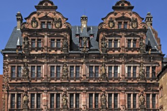 View from the inner courtyard of the façade of the Friedrich Building, built between 1601 and 1607,