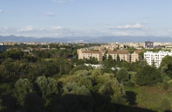 Housing estates on the outskirts of Rome, east of the Tiburtiono district, Italy, Europe