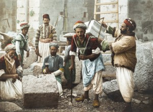 Steinschneider, Jerusalem, Palestine, Israel, Holy Land, photochrome print around 1890, Asia