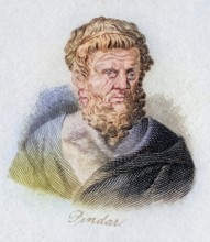 Pindar, or Pindaris, of Thebes, 522 BC, 443 BC Greek lyric poet of antiquity, Historical, digitally