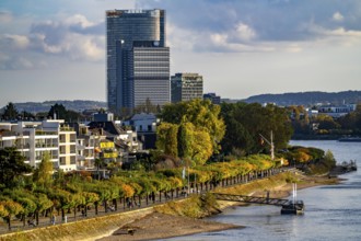 Skyline Bonn on the Rhine, in front the UNFCCC Secretariat of the Framework Convention on Climate