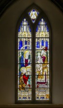 Stained glass window of Presentation in the Temple by Stanley North 1923, Church of Saint Mary,