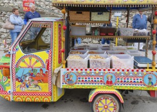 Vintage Ape car, Taormina, Sicily, Italy, Europe