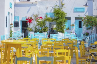 Chora central square, Chora, Serifos Island, Cyclades Islands, Greece, Europe