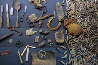 WWI bullets and soldiers personal belongings on display in the In Flanders Fields Museum about