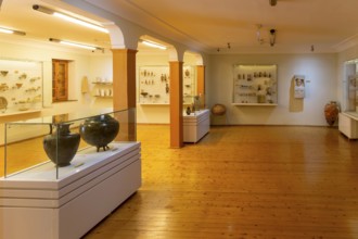 Interior of archaeology museum, Apollonia Archaeological Park, Albania, Europe