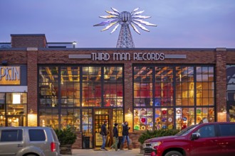 Detroit, Michigan - People shopped for vinyl records at Third Man Records on Noel Night. The annual