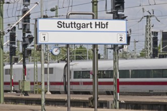 ICE at Stuttgart Central Station, Baden-Württemberg, Germany, Europe