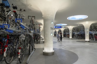 New bicycle car park at Amsterdam Central station, Stationsplein, space for around 7000 bicycles,