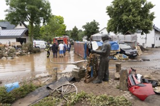 Flood in North Rhine-Westphalia, the village of Iversheim on the Erft was almost completely flooded