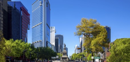 Mexico City, Mexico-18 August, 2020: Mexico City Financial center and business district close to