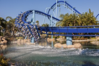 Manta roller coaster at Sea World in Orlando, Florida, USA, North America