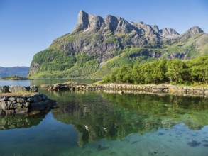 Hornelen mountain, steep cliff, famous hiking destination, Bremanger, Norway, Europe