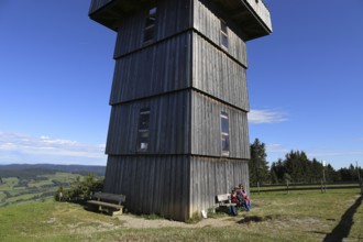 The Hauchenberg in the Allgäu with the Alpkönigblick viewing tower