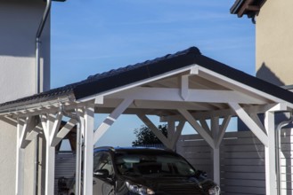 Modern and high-quality wooden carport