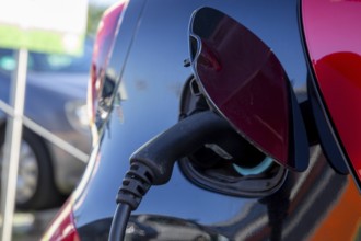 Electric car at the charging station