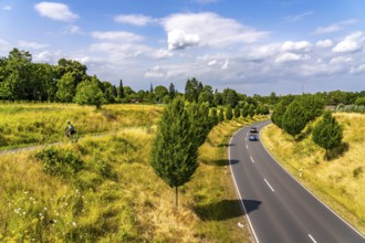 Dorstfelder Allee in Dortmund, completely new road built in 2013, former farmland, in the Dorstfeld