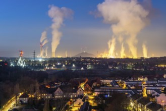 UNIPER coal-fired power plant Gelsenkirchen-Scholven, power plant units and cooling towers,