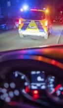 Police check, patrol car, car, North Rhine-Westphalia, Germany, Europe