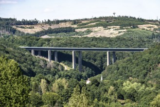 A45 motorway, the Rahmede viaduct, which is totally closed due to massive damage to the supporting