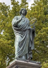 Nicolaus Copernicus Monument, Statue of Kopernik at Old Market Square, Rynek Staromiejski, Torun,