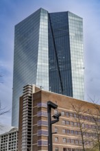 Building of the European Central Bank, ECB, in Frankfurt am Main, Skyline, Hesse, Germany, Europe