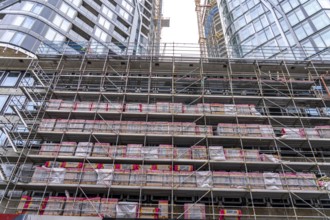 Construction site of the FOUR construction project, 4 high-rise towers at Roßmarkt in Frankfurt am