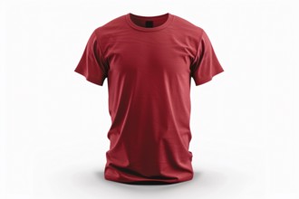 Red T-Shirt on white background. KI generiert, generiert, AI generated