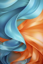 Background of softly flowing ribbons with color weaves intricately throughout the backdrop, AI