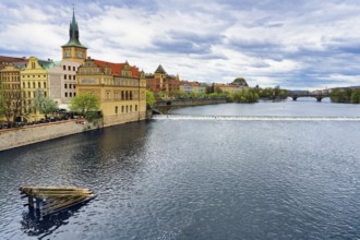 Composer Bedrich Smetana Museum along the Vitava River, Prague, Bohemia, Czech Republic, Europe