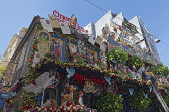 Little Kook, façade decorated with fairy-tale figures, original café in the Psirri neighbourhood,