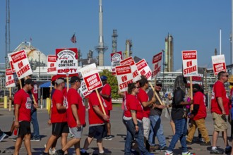 Detroit, Michigan USA, 5 September 2024, Members of the Teamsters Union are in the second day of a