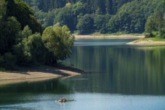 The Hennesee, Hennetalsperre in the Sauerland, Hochsauerlandkreis, near Meschede, North