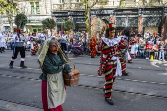 Participants dressed up as jesters from the guest canton of Schwyz, jesters' symposium of the