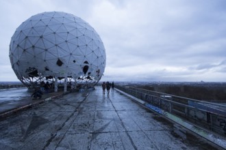 Radar dome on the former listening station on Teufelsberg, Berlin, 22 December 2024