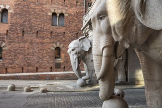 Monumental stone elephants, Elephant Gate or Elephant Portal or Elefantporten, designed by