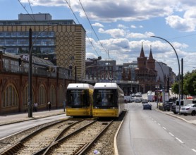 Warschauer Straße station, final tram stop, public transport, Berlin, Germany, Europe