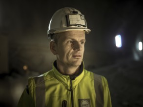 Graduate engineer (FH) Sebastian Reimann in construction lot H53, Brenner Base Tunnel, Wolf, Tyrol,