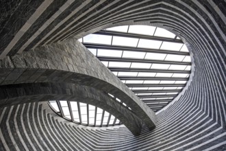 Chiesa di San Giovanni Battista, interior view, architect Mario Botta, Mogno, near Fusio,