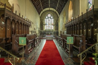 Interior of the church of St Nicholas & St John in Monkton near Pembroke, Wales, Great Britain