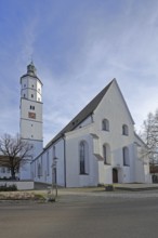 St Martin's Church built in the 15th century and landmark, Langenau, Alb-Donau district, Swabian