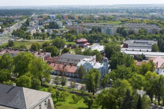 Town view with residential buildings, trees and road network, Chelm, Chelm, Cholm, Lublin