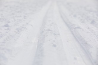 Snow-covered winter landscape decorated with hoarfrost near Eibenstock, Erzgebirge, Saxony,