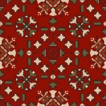 Traditional Bulgarian embroidery vector pattern