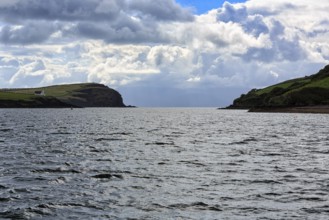 Coastline with lighthouse on cliff, Dingle Bay, Dingle Peninsula, County Kerry, Slea Head Drive,