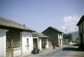 Street in a village, rural settlement, near Quito, Ecuador, Pichincha Province, South America 1962,