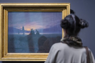 Anniversary exhibition on Caspar David Friedrich at the Albertinum. The painting Moonrise by the