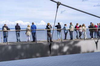 The Königsstuhl Skywalk on the chalk cliffs of Rügen, viewing platform on the famous Königsstuhl