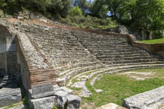 The Roman period Odeon building, Apollonia Archaeological Park, Pojan, Albania, Unesco World